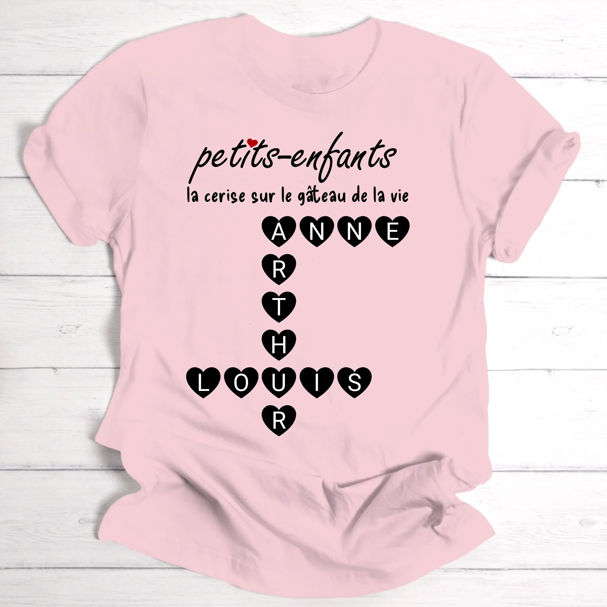 petits-enfants - la cerise sur le gâteau de la vie / Scrabble - T-shirt personnalisable