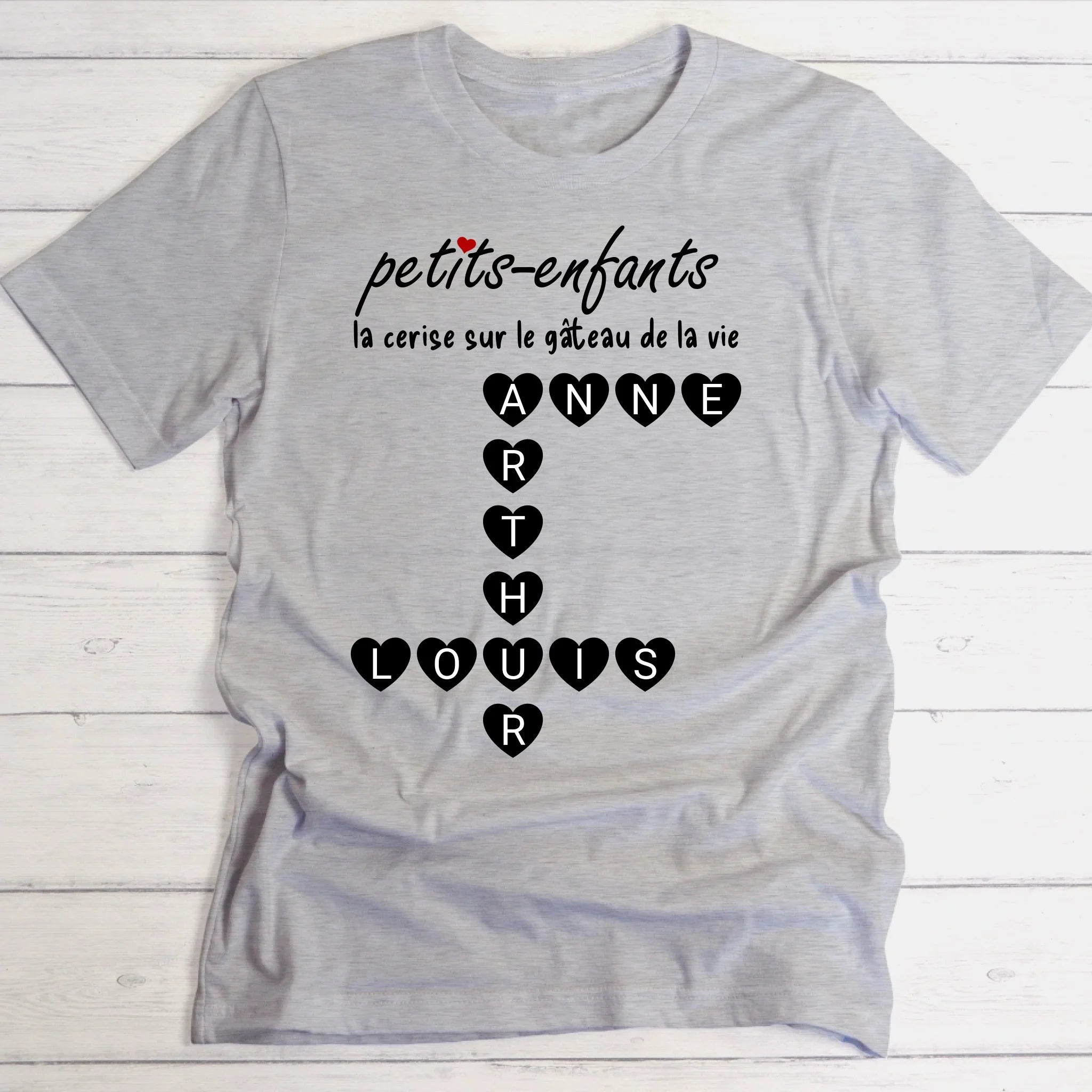 petits-enfants - la cerise sur le gâteau de la vie / Scrabble - T-shirt personnalisable