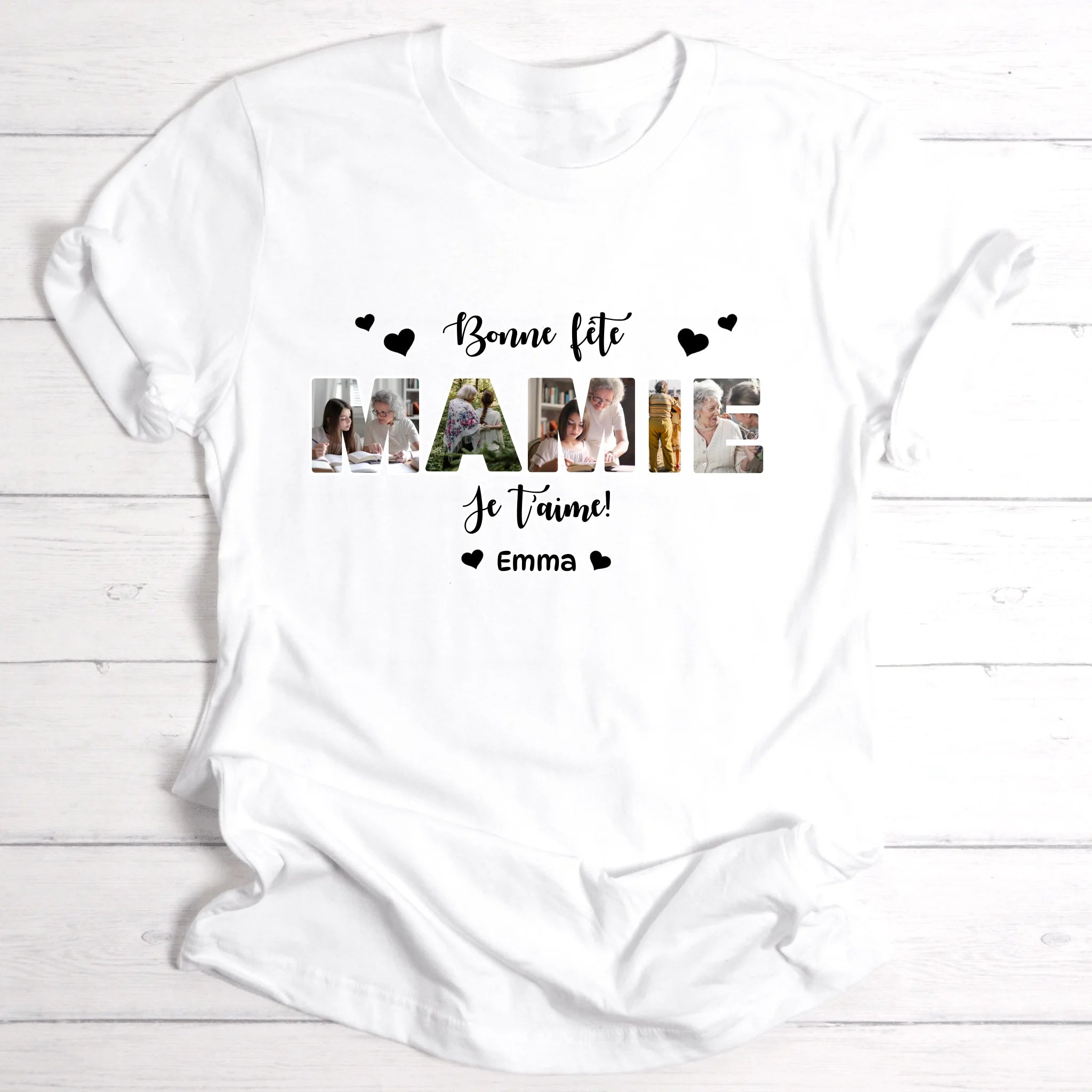 Bonne fête mamie - T-shirt personnalisable
