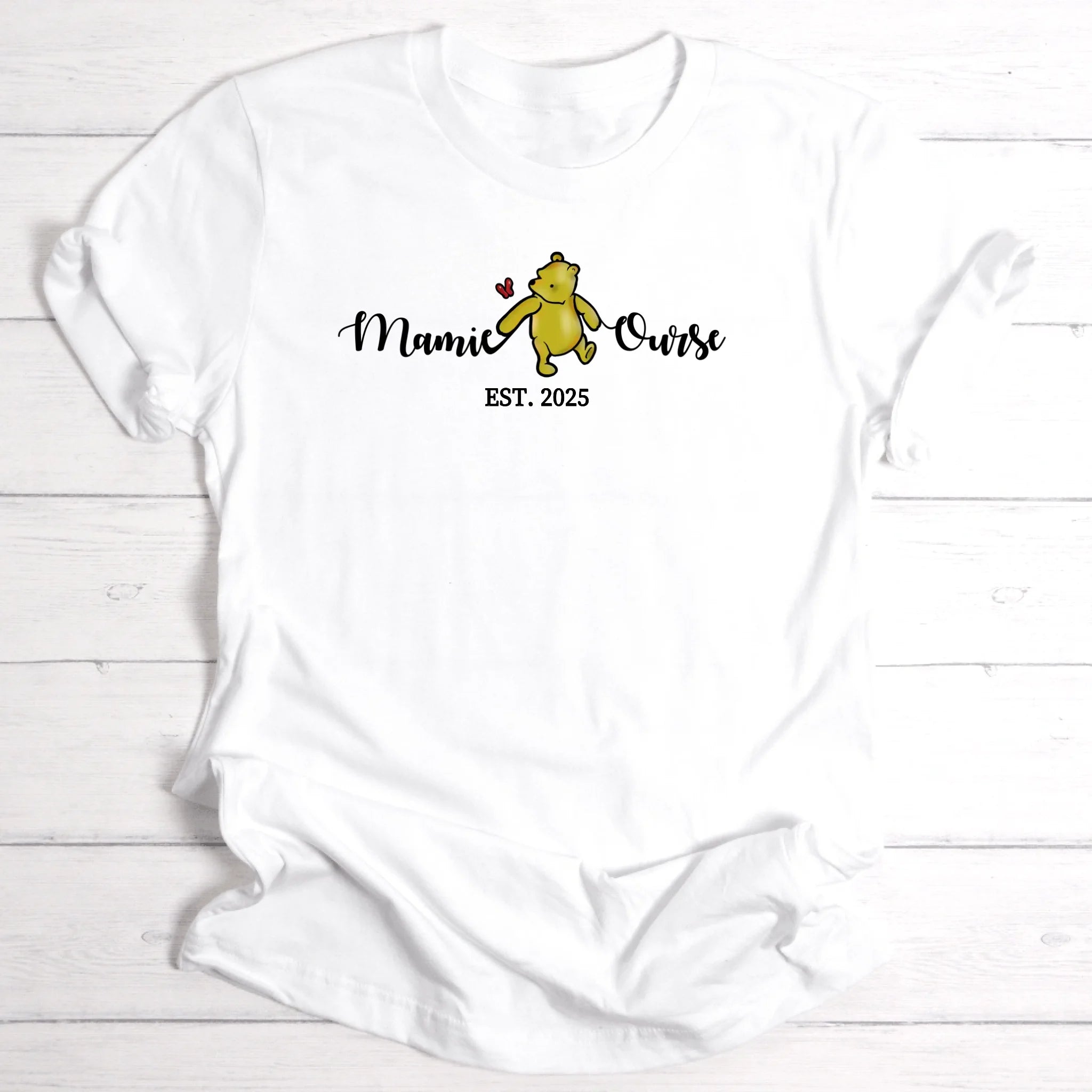 mamie ourse / maman ourse / papi ourse / papa ourse - T-shirt personnalisé