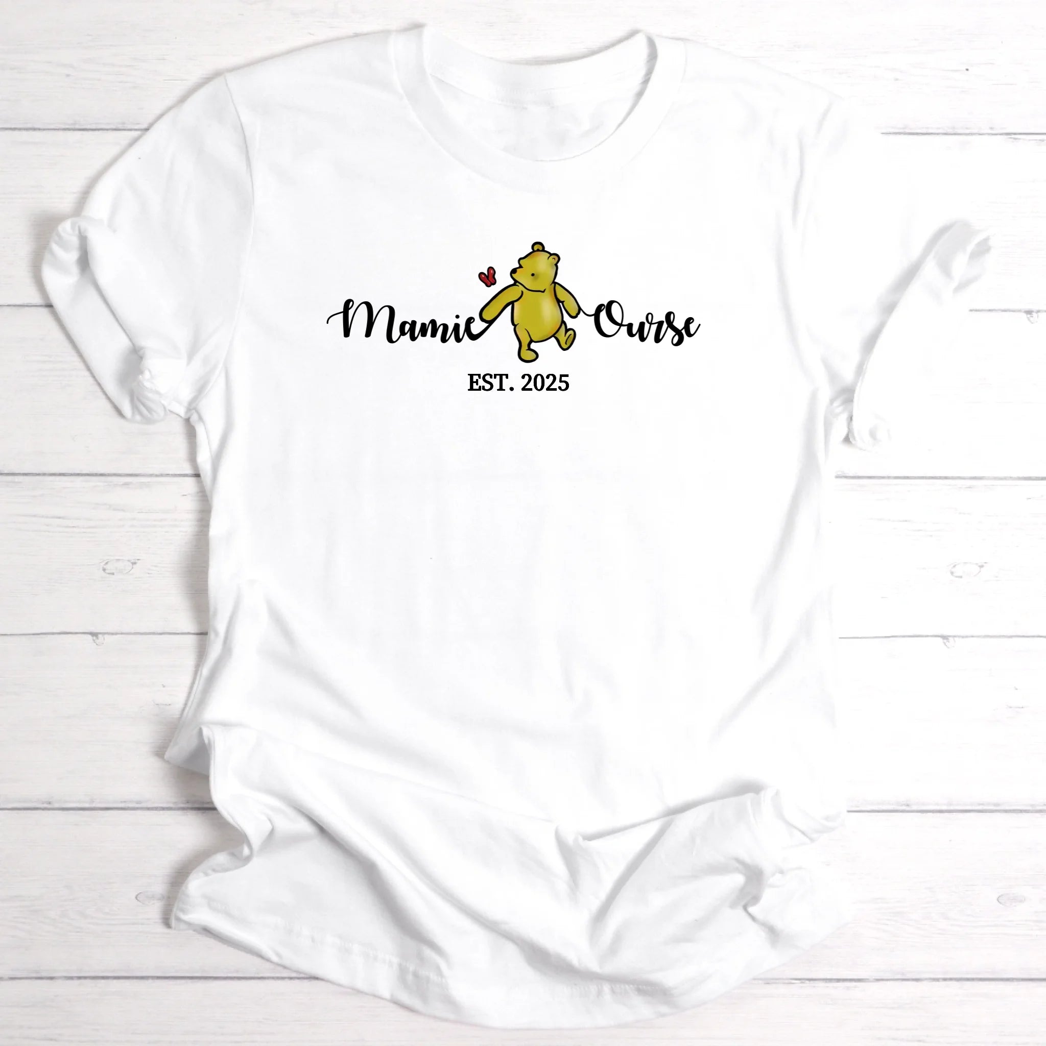mamie ourse / maman ourse / papi ourse / papa ourse - T-shirt personnalisé