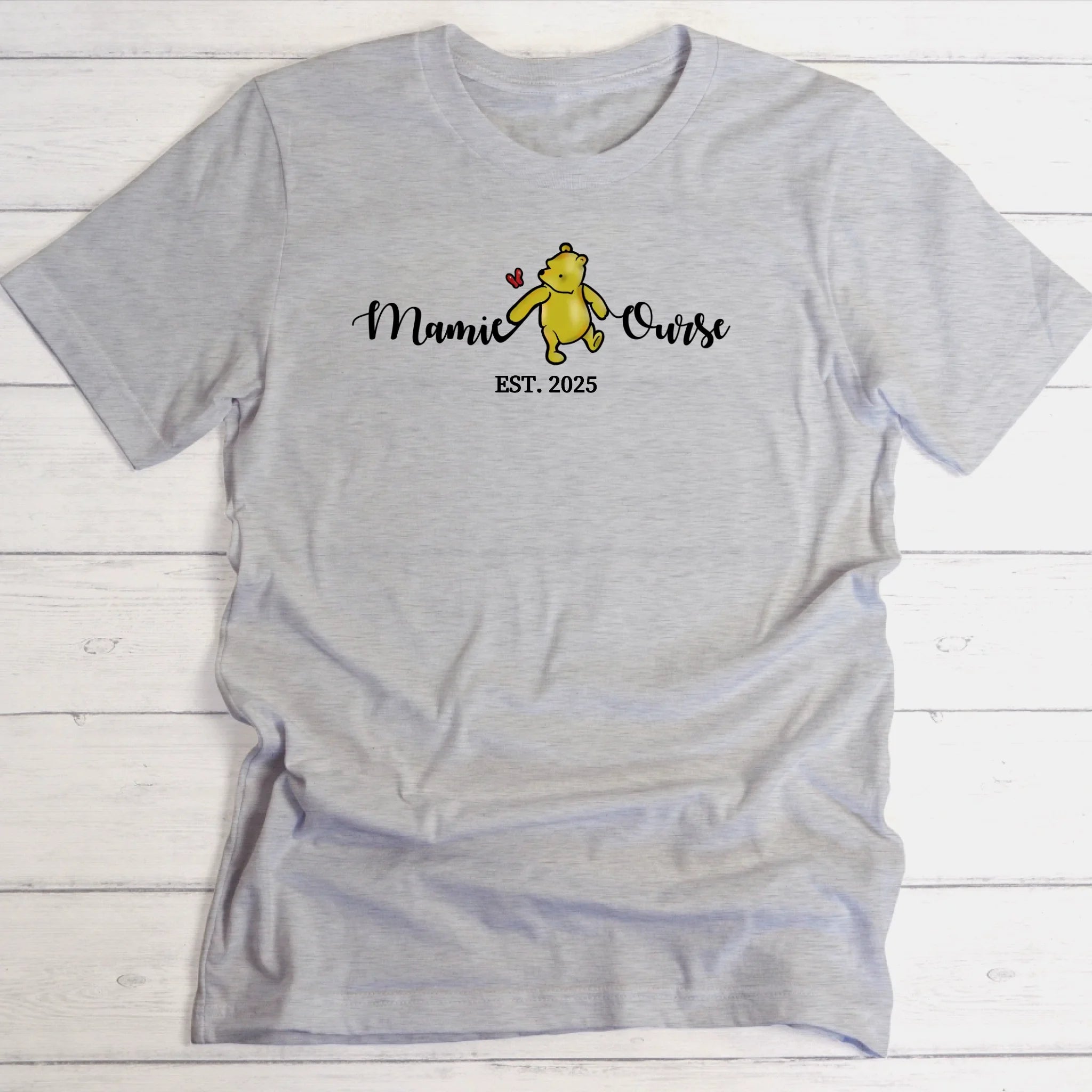 mamie ourse / maman ourse / papi ourse / papa ourse - T-shirt personnalisé
