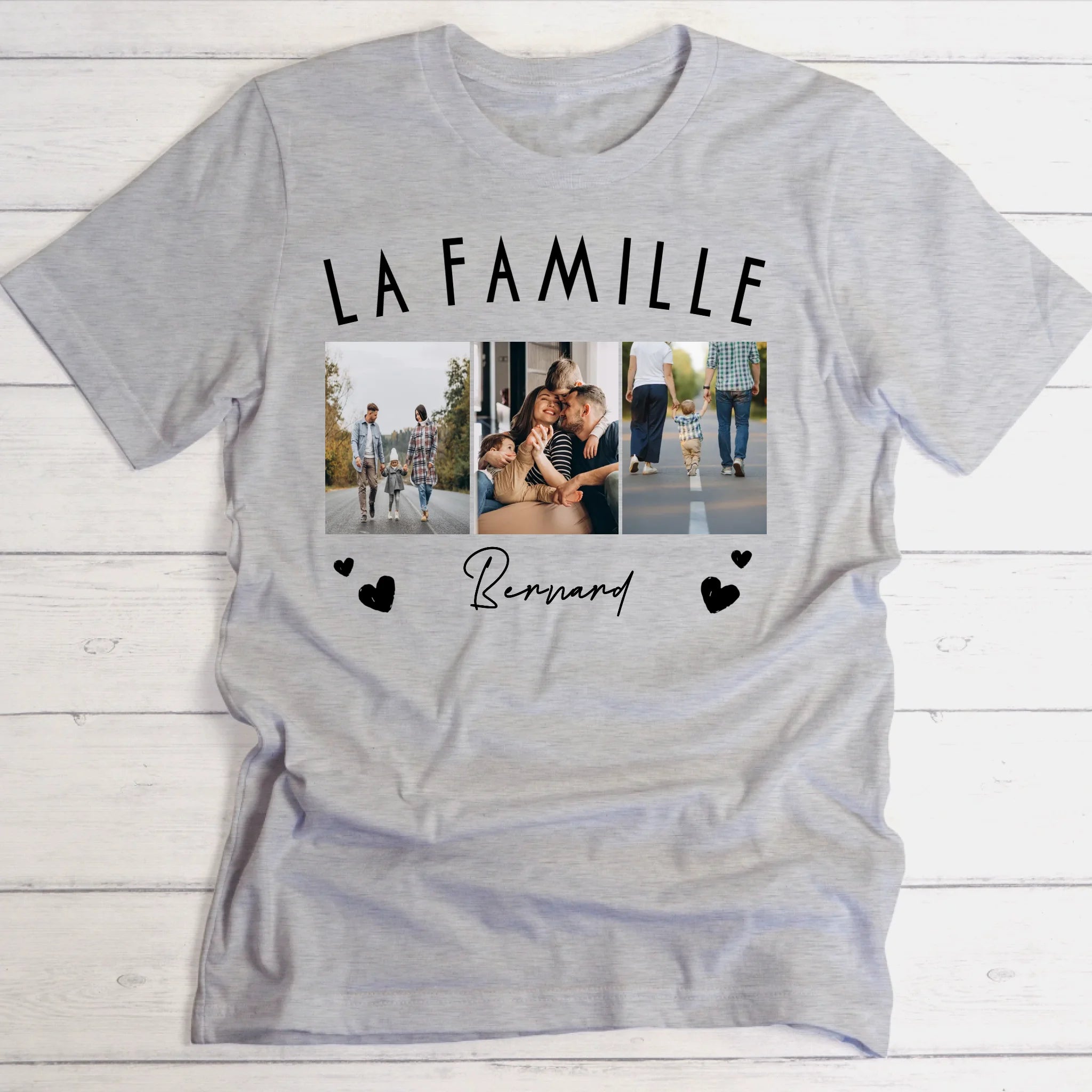 famille avec vos images - T-shirt personnalisé