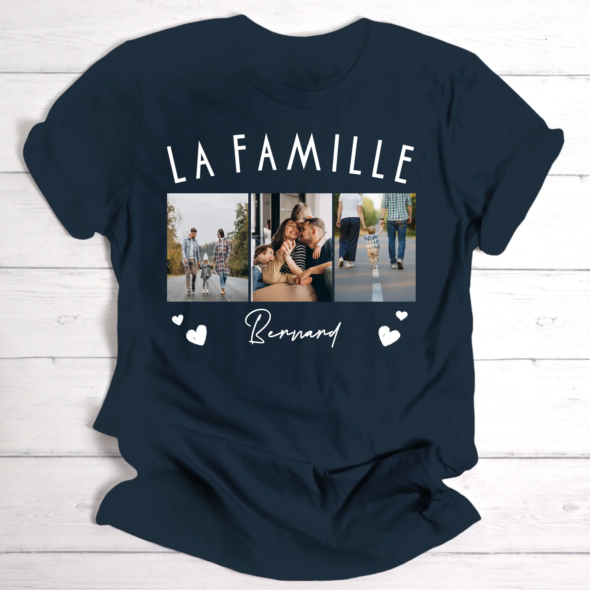 famille avec vos images - T-shirt personnalisé