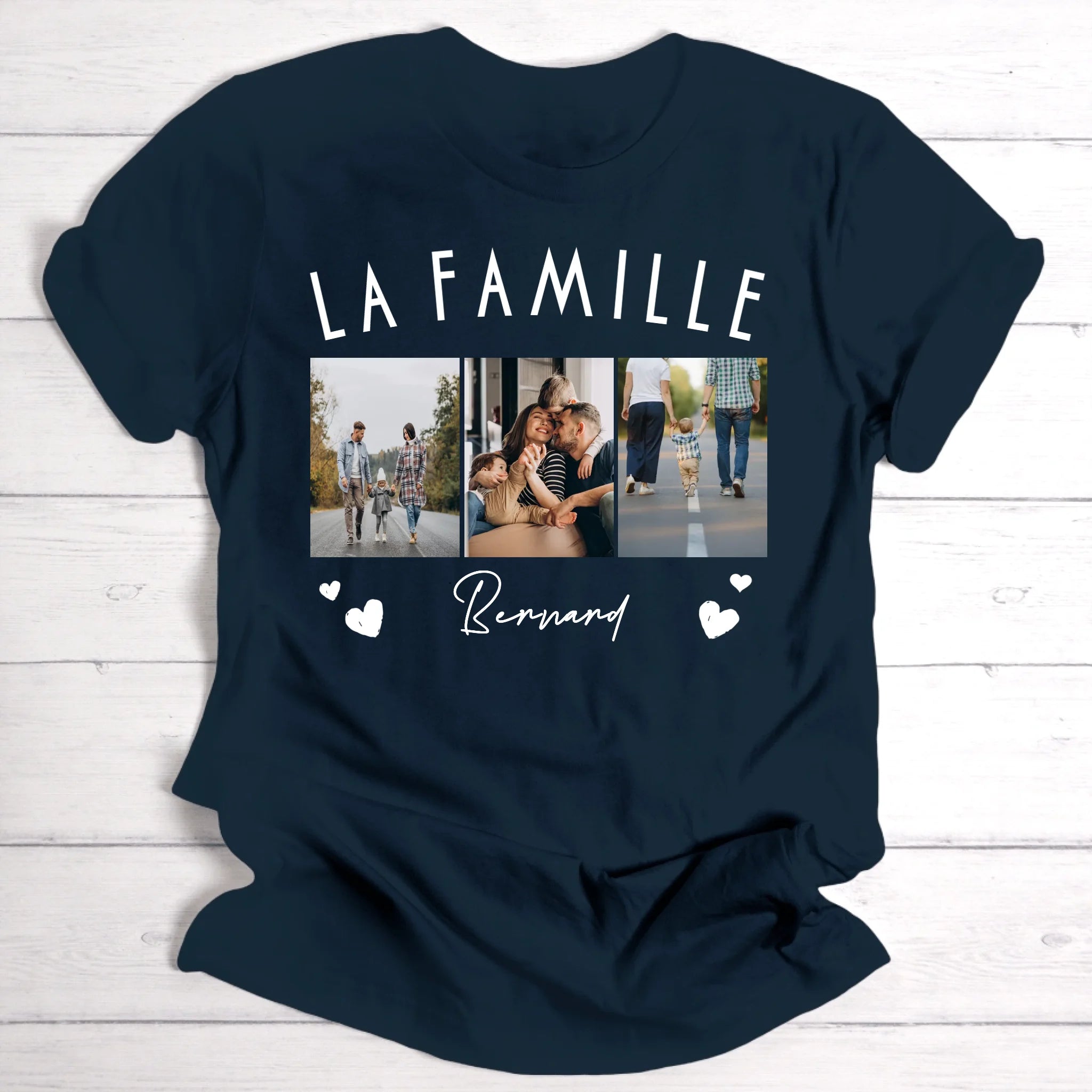 famille avec vos images - T-shirt personnalisé