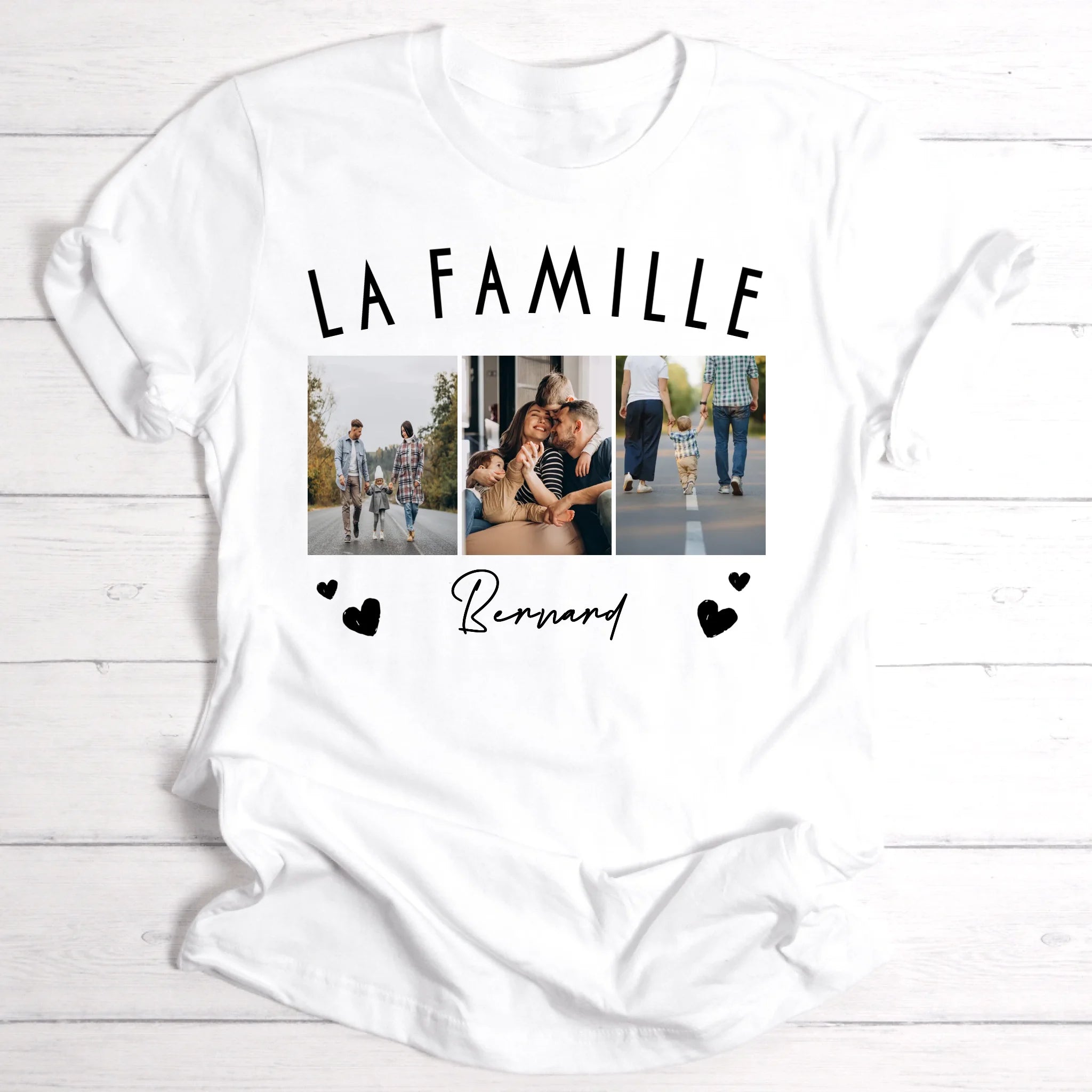 famille avec vos images - T-shirt personnalisé