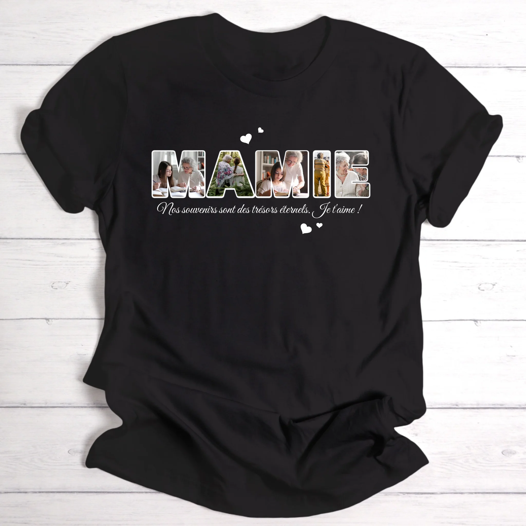 Mamie avec vos images - T-shirt personnalisable