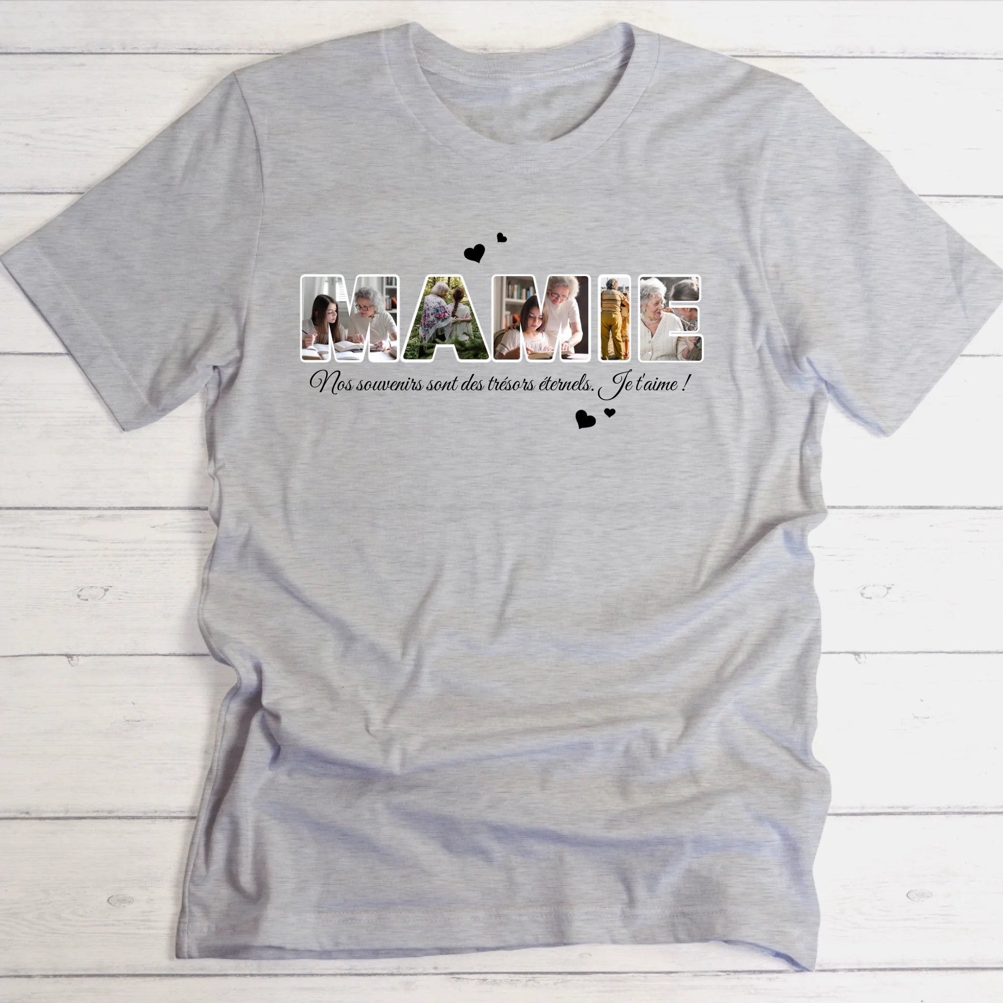 Mamie avec vos images - T-shirt personnalisable