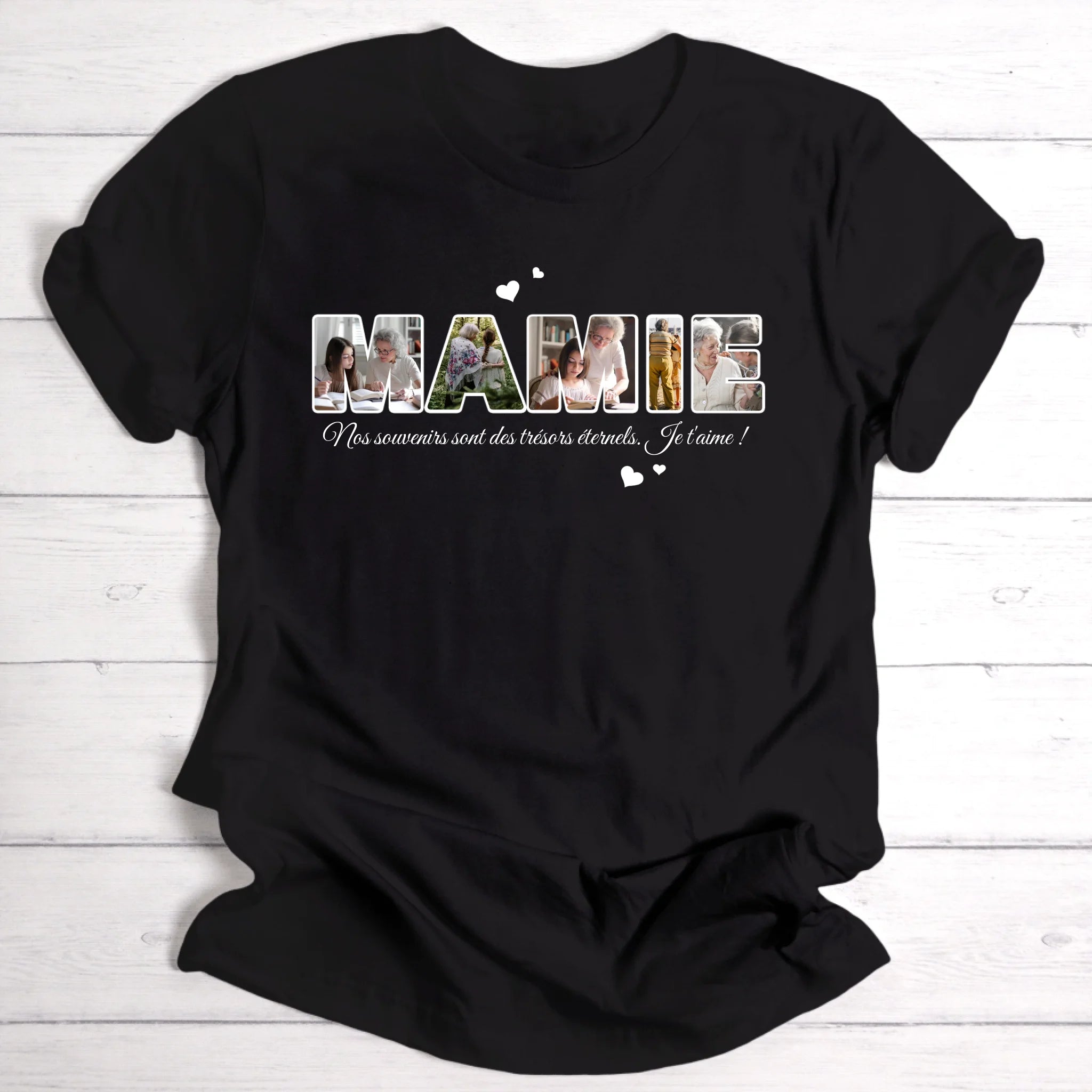 Mamie avec vos images - T-shirt personnalisable