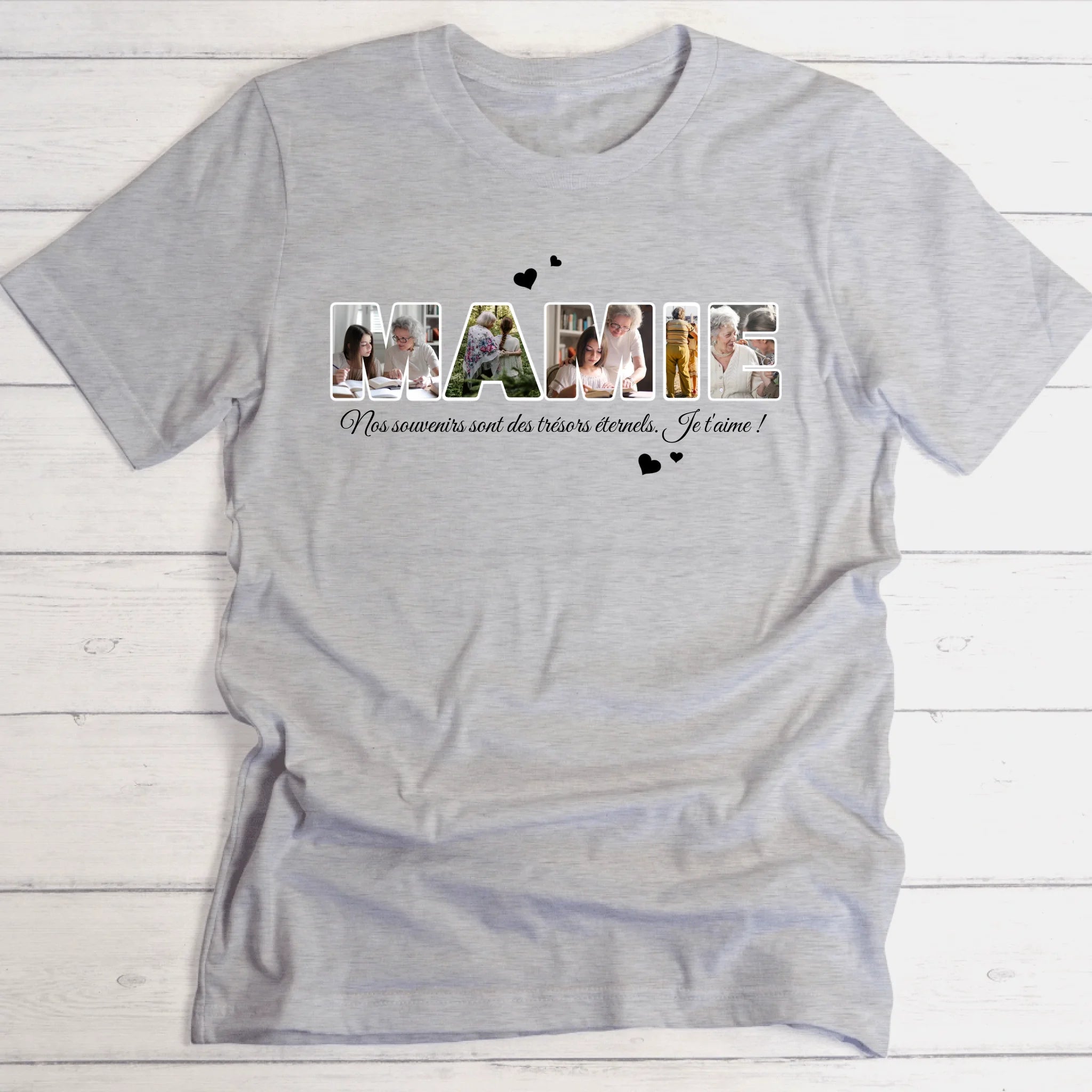 Mamie avec vos images - T-shirt personnalisable