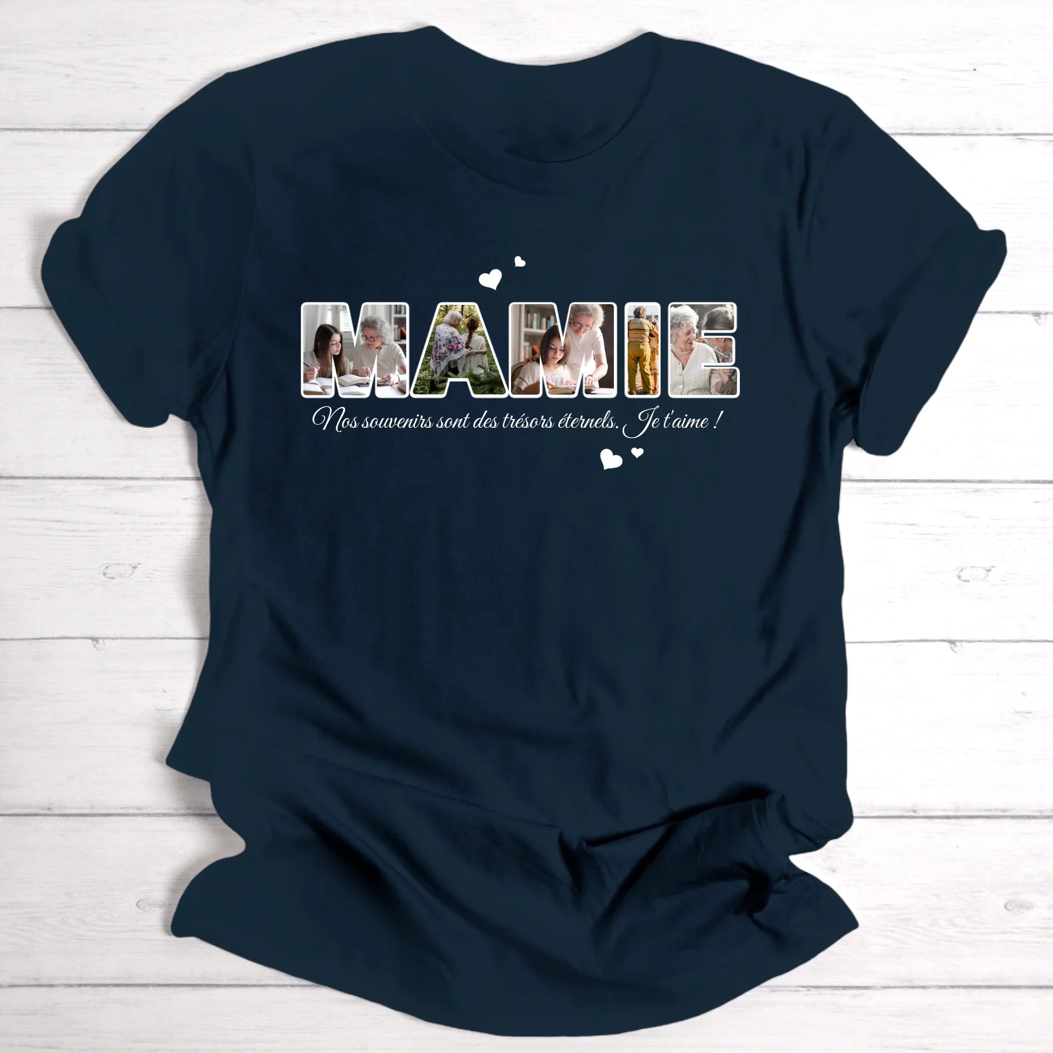 Mamie avec vos images - T-shirt personnalisable