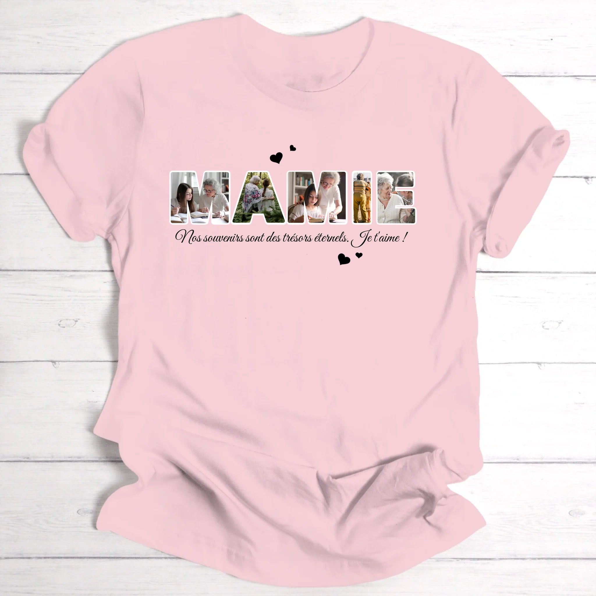 Mamie avec vos images - T-shirt personnalisable