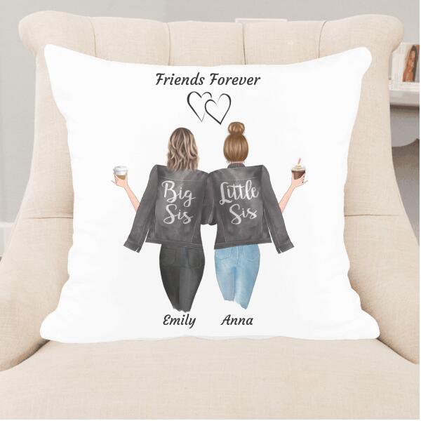 Meilleures amies (40x40cm) - Coussin personnalisé