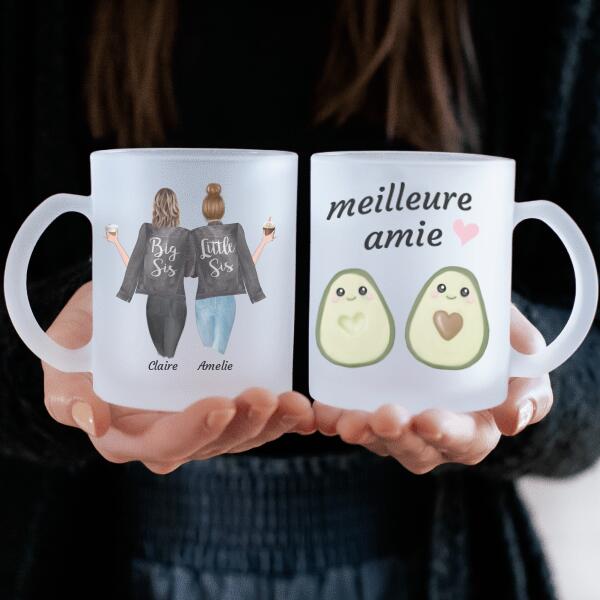 MEILLEURES AMIES - mug personnalisé en verre dépoli