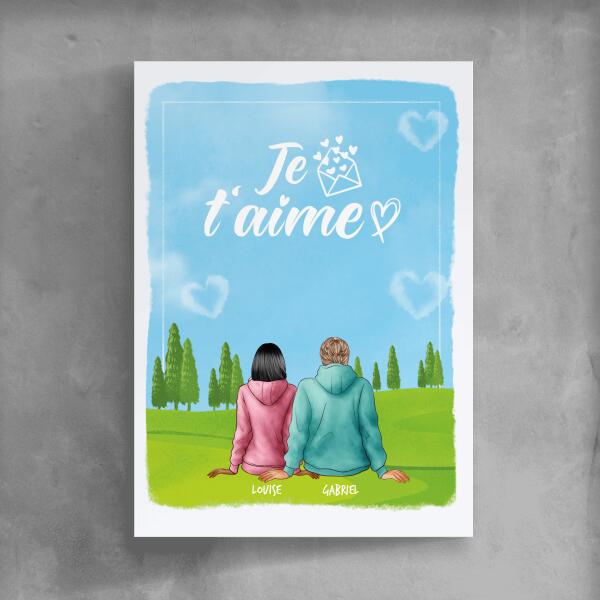 Couple détendu - Affiche personnalisée