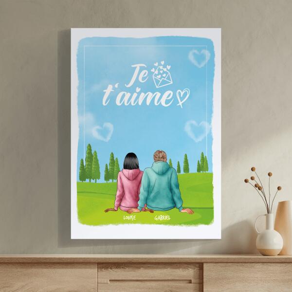 Couple détendu - Affiche personnalisée