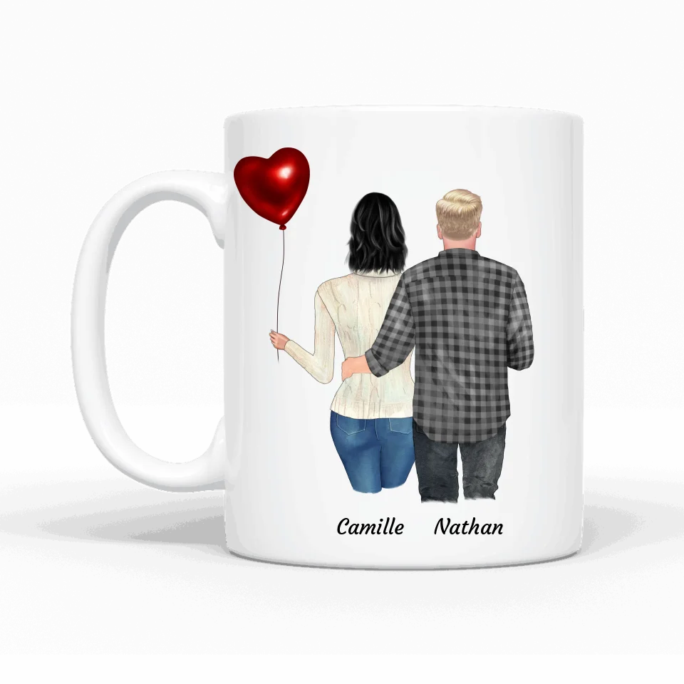 Design du couple - Mug personnalisé