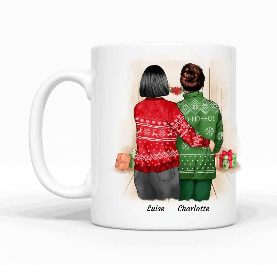 Maman et fille (édition de Noël) - Mug personnalisé