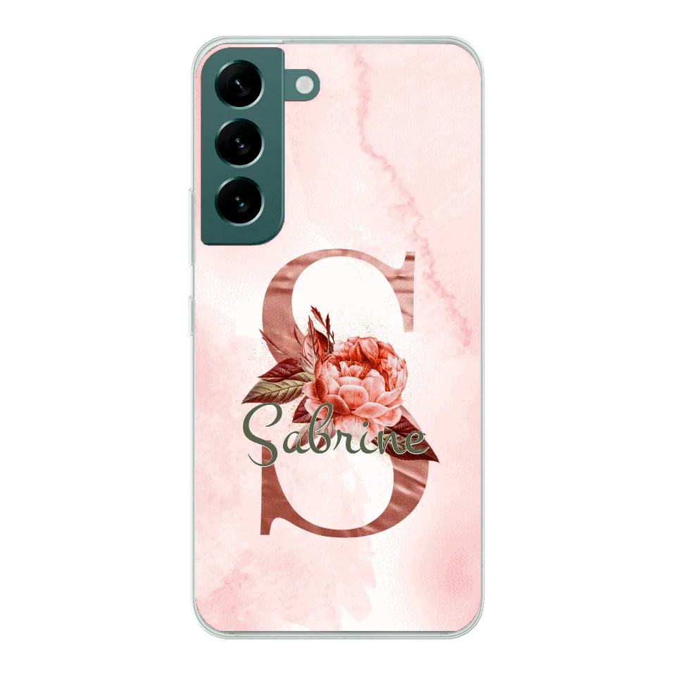 THÈME LETTRES ÉDITION ROSE - Coque de téléphone personnalisable