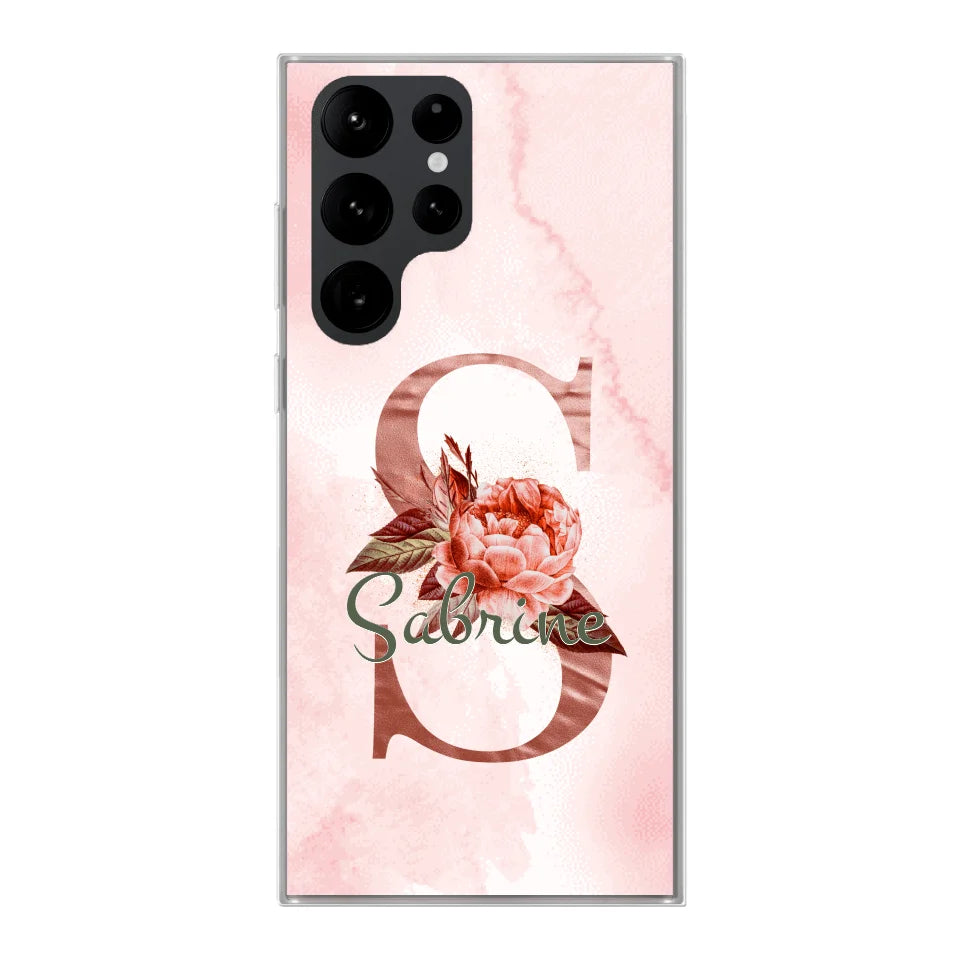 THÈME LETTRES ÉDITION ROSE - Coque de téléphone personnalisable