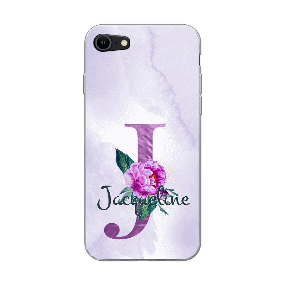THÈME LETTRES ÉDITION violette - Coque de téléphone personnalisable