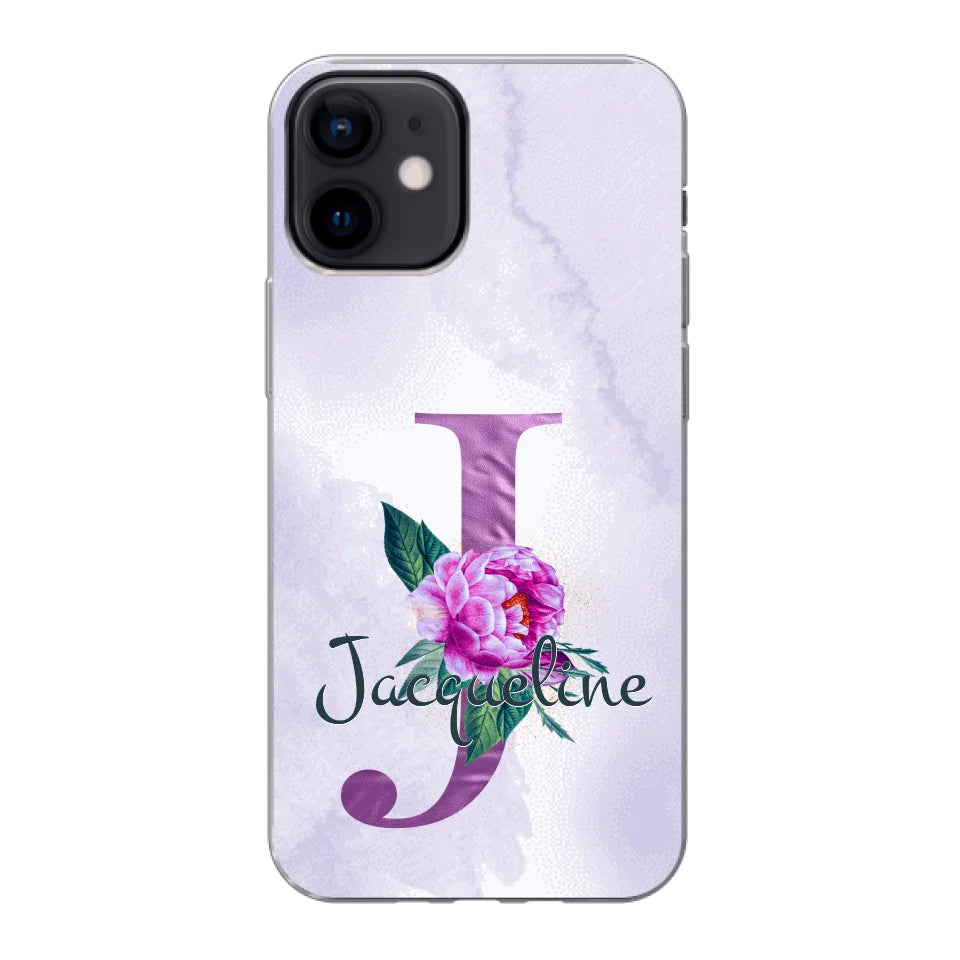 THÈME LETTRES ÉDITION violette - Coque de téléphone personnalisable