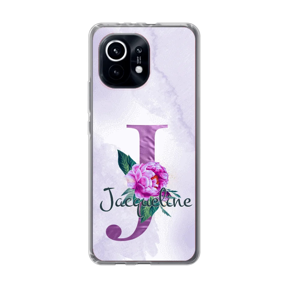 THÈME LETTRES ÉDITION violette - Coque de téléphone personnalisable