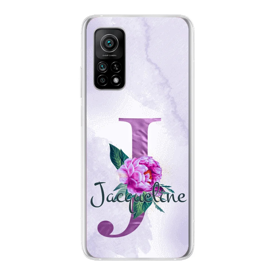 THÈME LETTRES ÉDITION violette - Coque de téléphone personnalisable