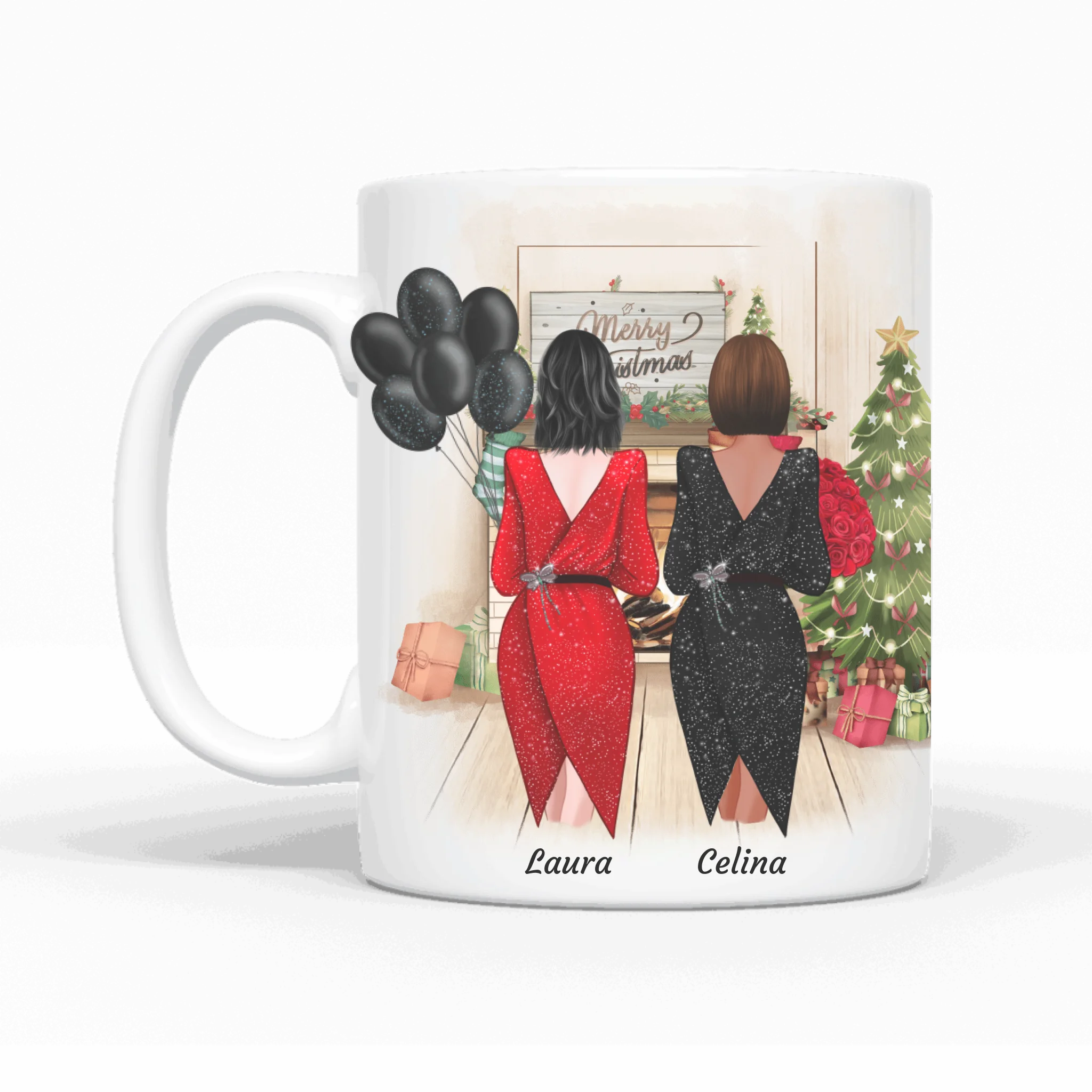 MEILLEURES AMIES FESTIVES (Edition de Noël) - Mug personnalisé