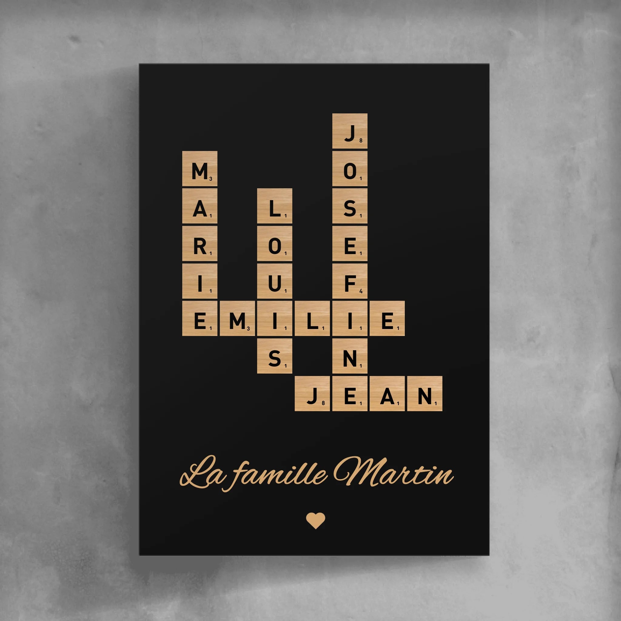 Scrabble en famille - Affiche personnalisable