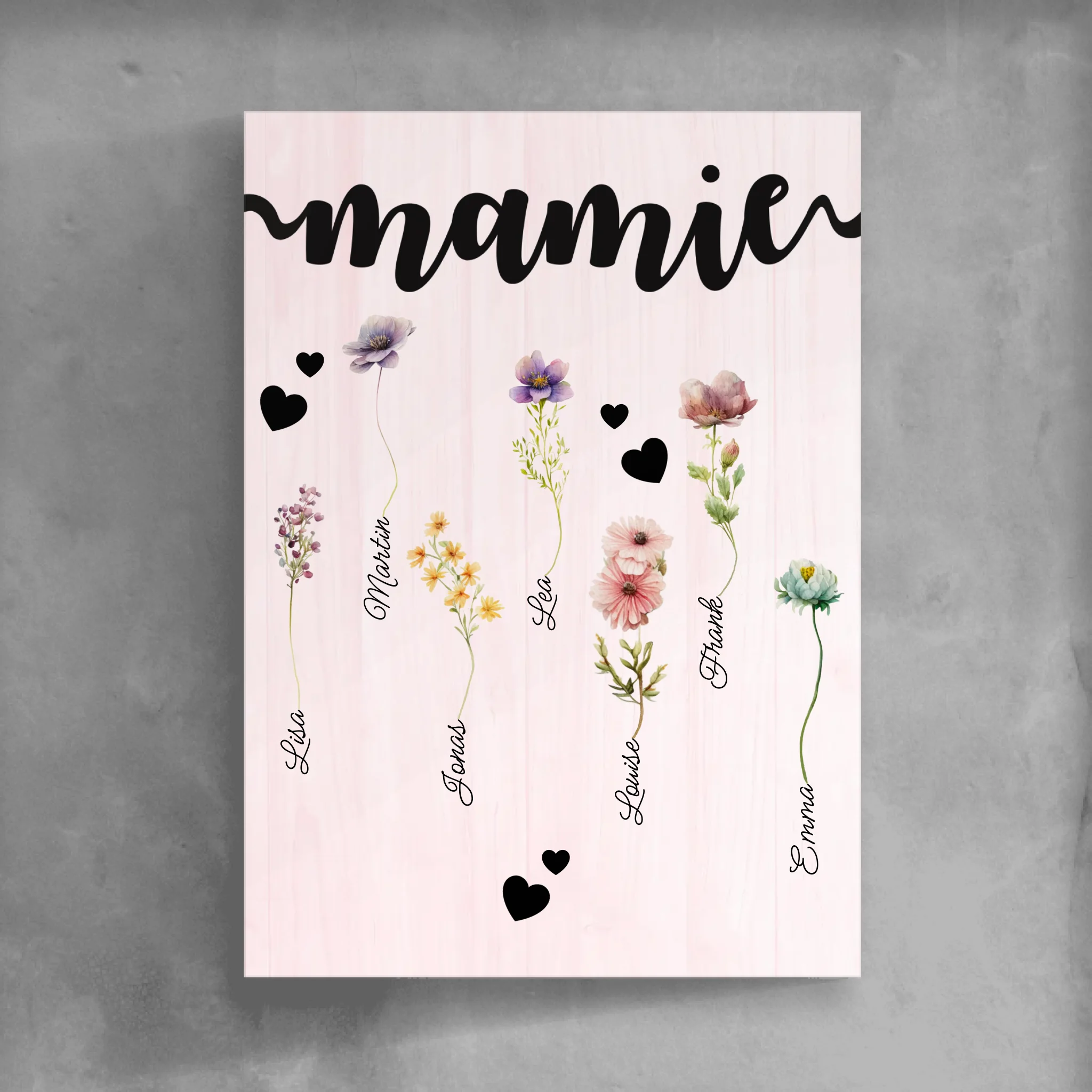 Le jardin fleuri de Mamie / Mami - affiche personnalisée