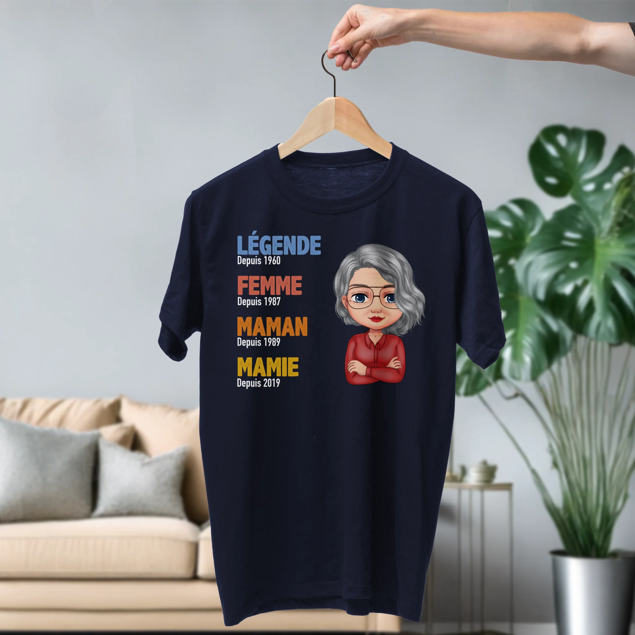 Légende Mamie / Maman - T-shirt personnalisé