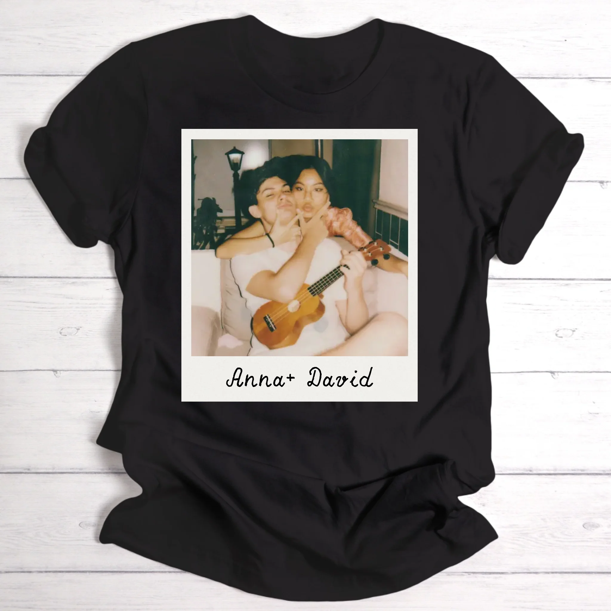 T-shirt photo Polaroïd vintage - T-shirt personnalisé