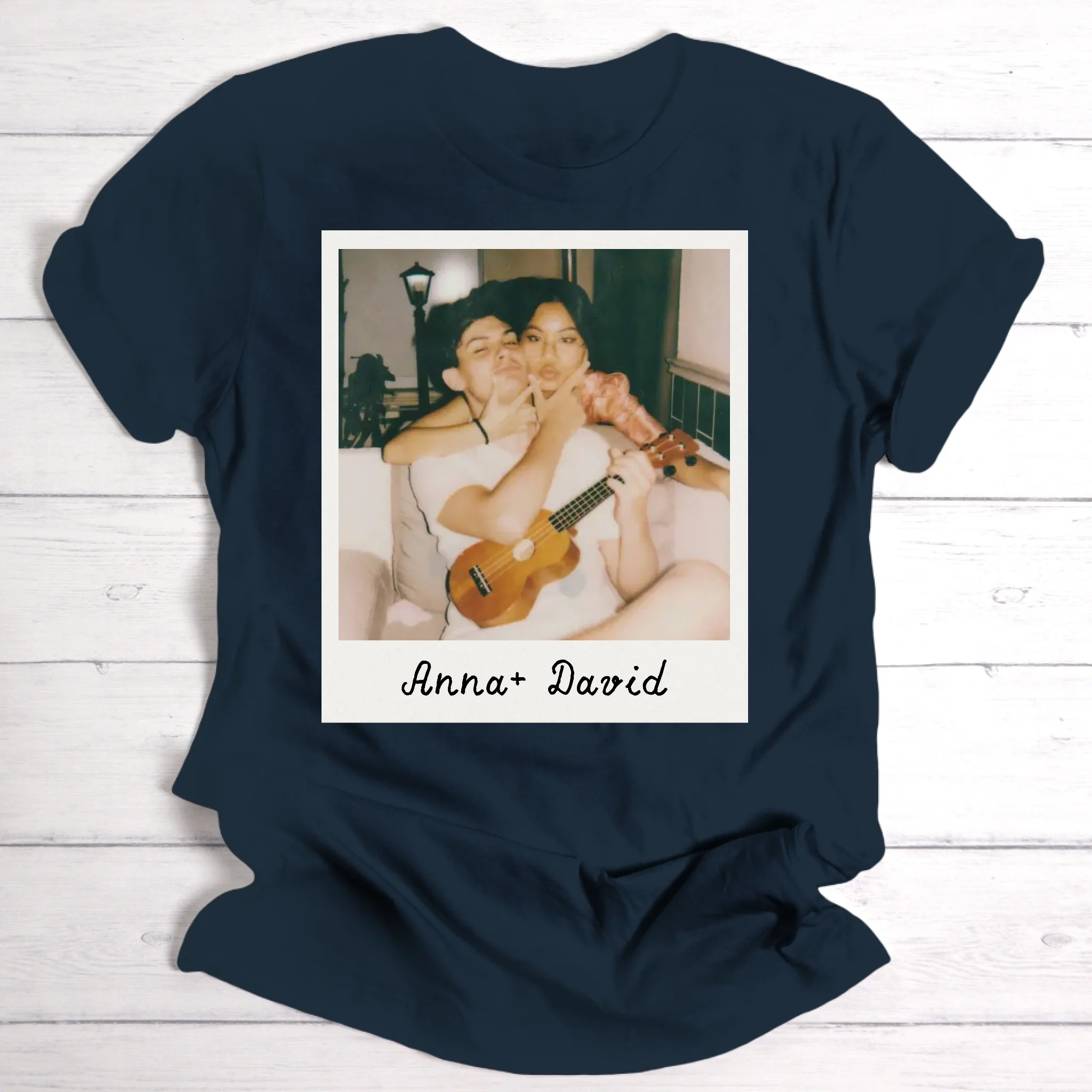 T-shirt photo Polaroïd vintage - T-shirt personnalisé