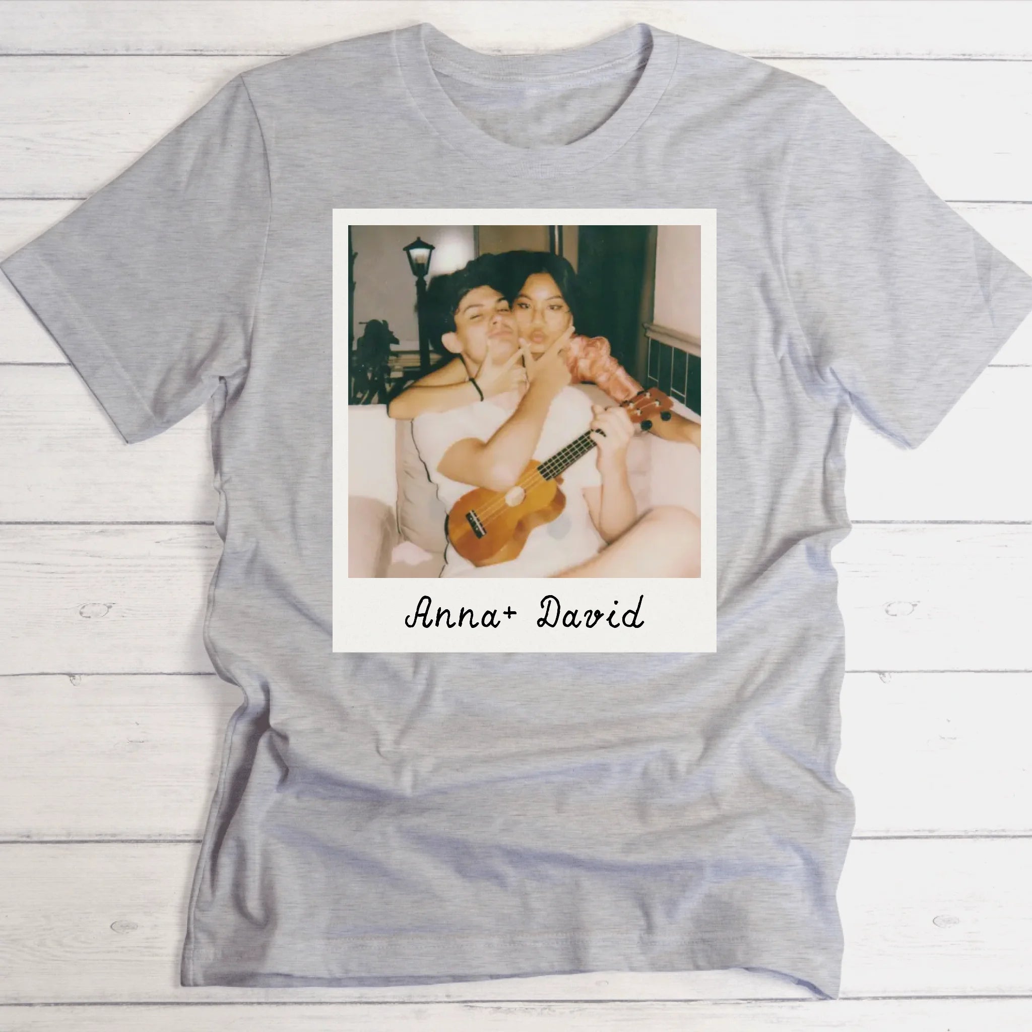 T-shirt photo Polaroïd vintage - T-shirt personnalisé