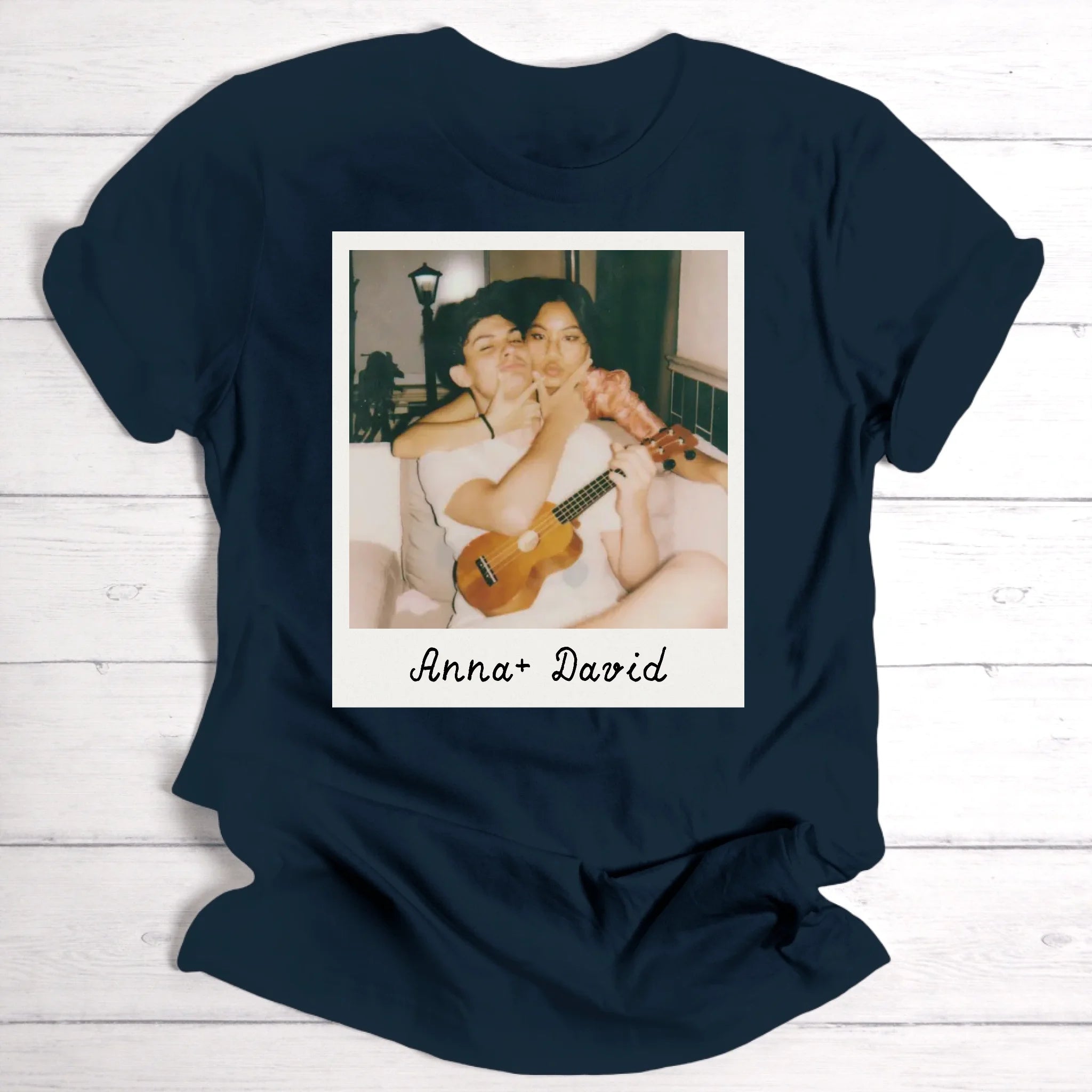 T-shirt photo Polaroïd vintage - T-shirt personnalisé