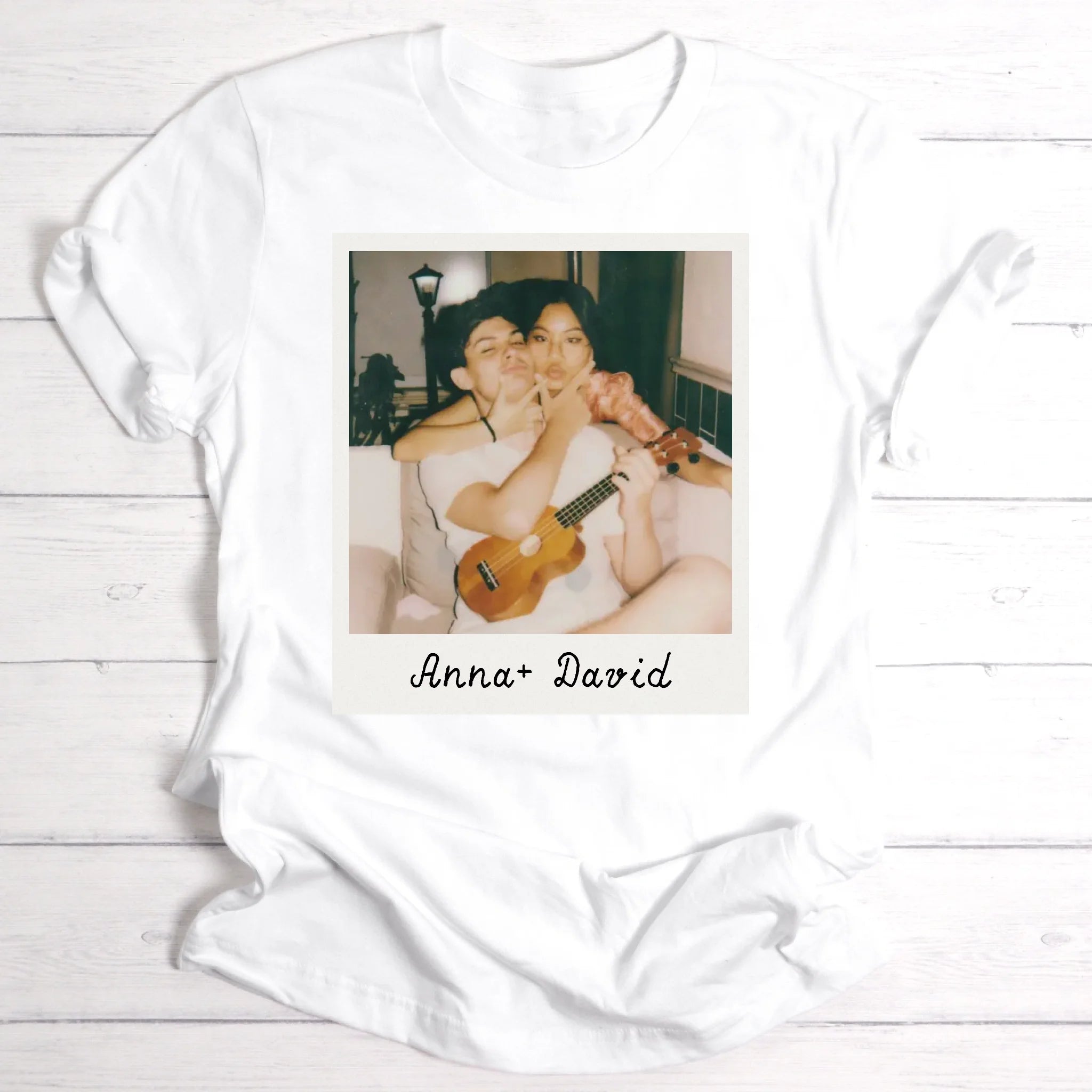 T-shirt photo Polaroïd vintage - T-shirt personnalisé