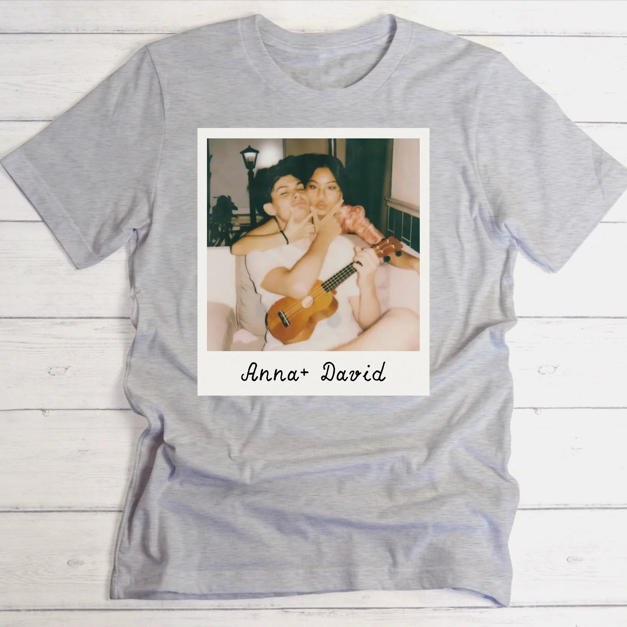 T-shirt photo Polaroïd vintage - T-shirt personnalisé