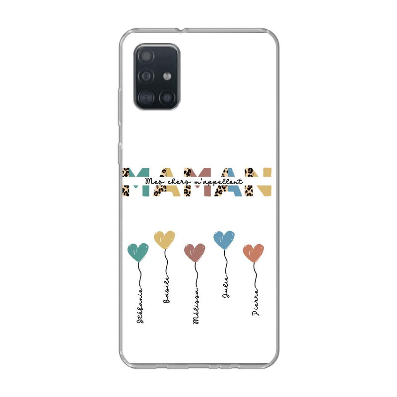Maman / Mamie ballons en forme de cœur - Coque de téléphone personnalisable